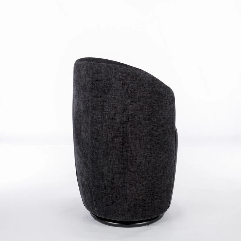 Fauteuil d'appoint pivotant en tissu chenille