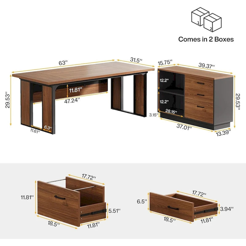 Ensemble de meubles de bureau en bois pour la maison