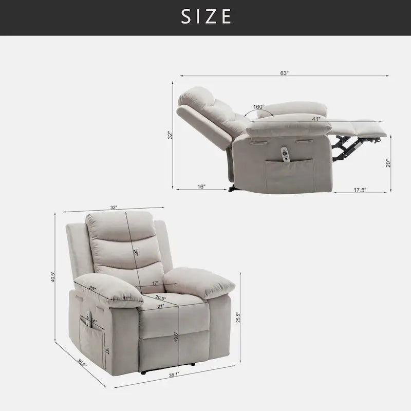 Fauteuil inclinable électrique