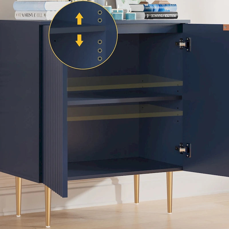 Armoire de rangement avec étagères réglables