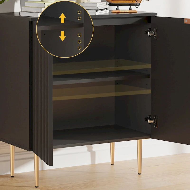 Armoire de rangement avec étagères réglables