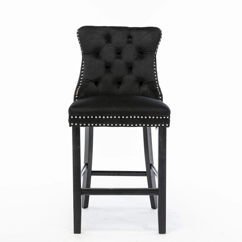 Tabouret de bar moderne en velours