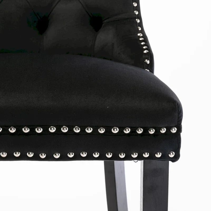 Tabouret de bar moderne en velours