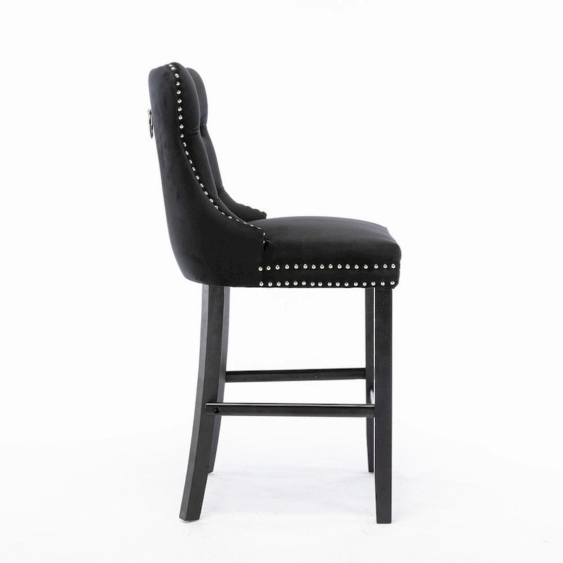 Tabouret de bar moderne en velours