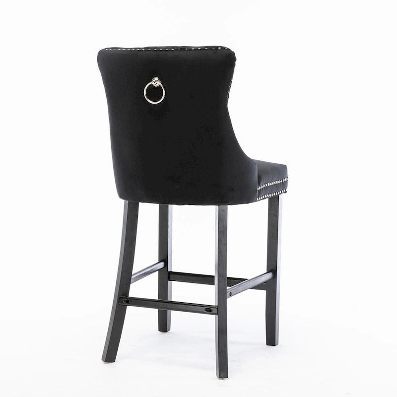 Tabouret de bar moderne en velours