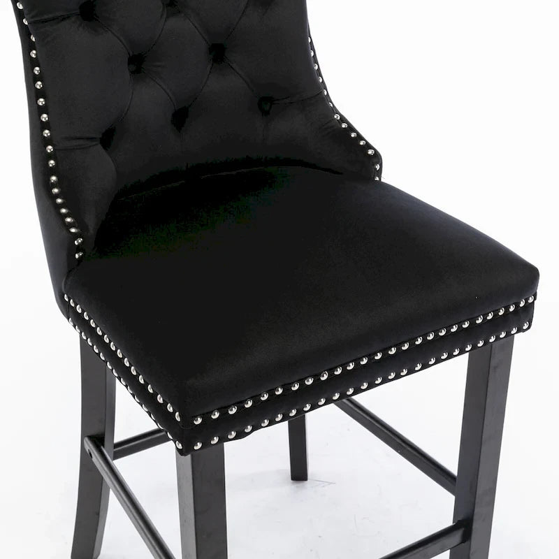 Tabouret de bar moderne en velours