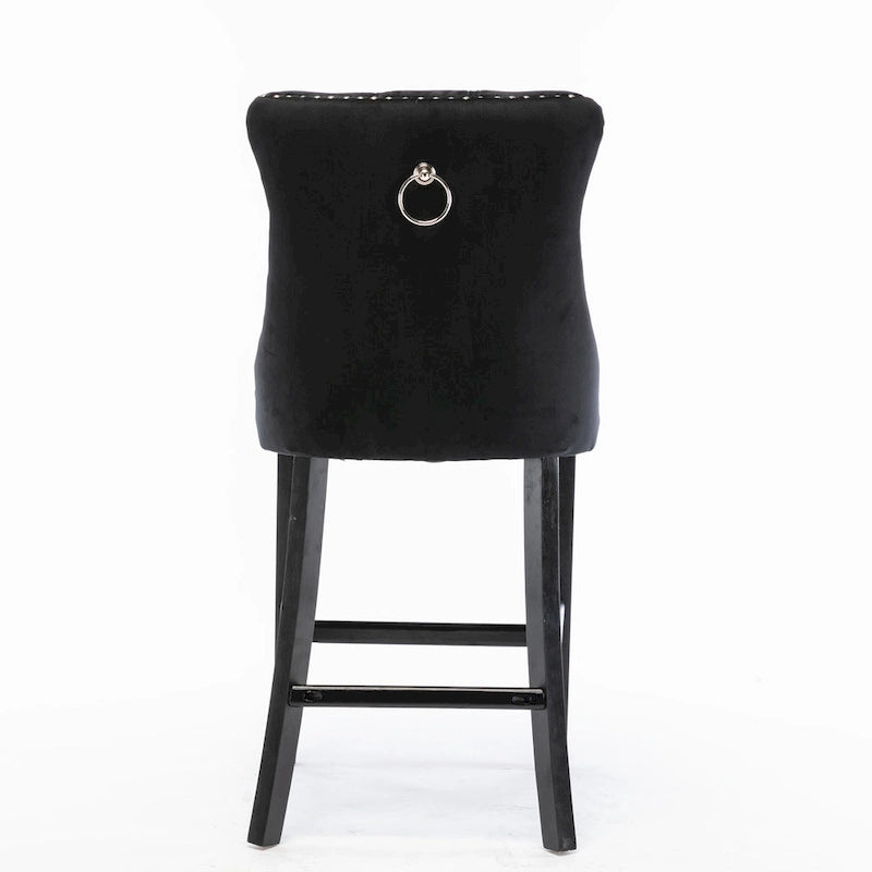 Tabouret de bar moderne en velours