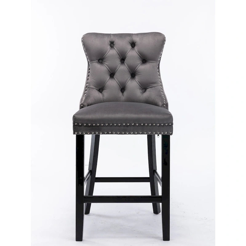 Tabouret de bar moderne en velours