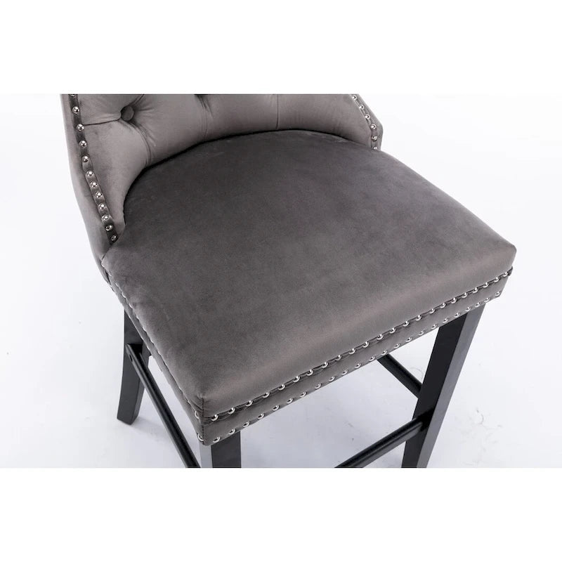 Tabouret de bar moderne en velours