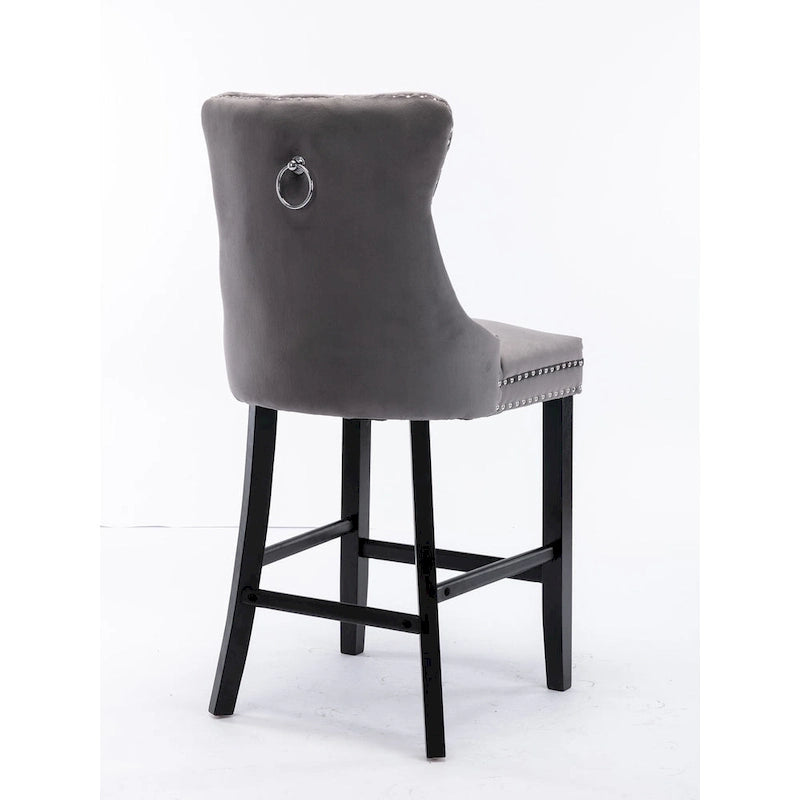 Tabouret de bar moderne en velours