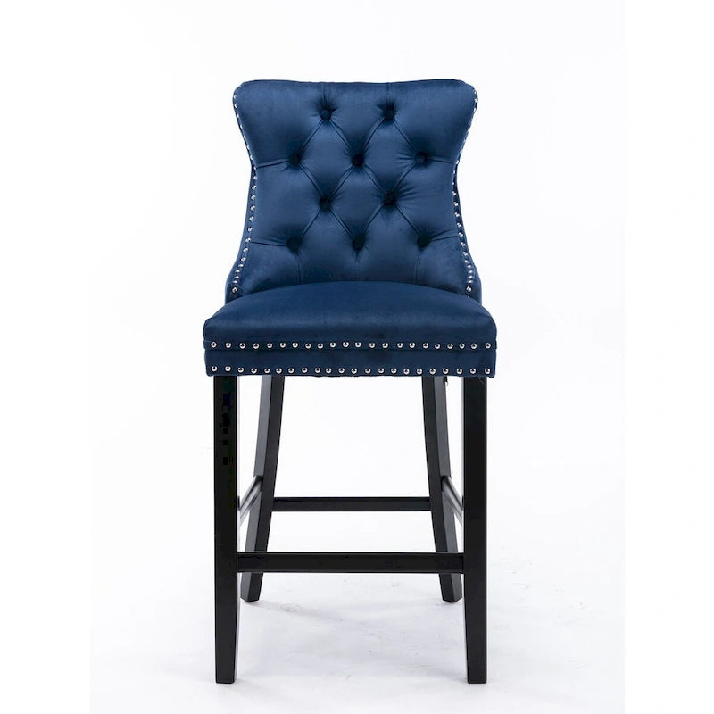 Tabouret de bar moderne en velours