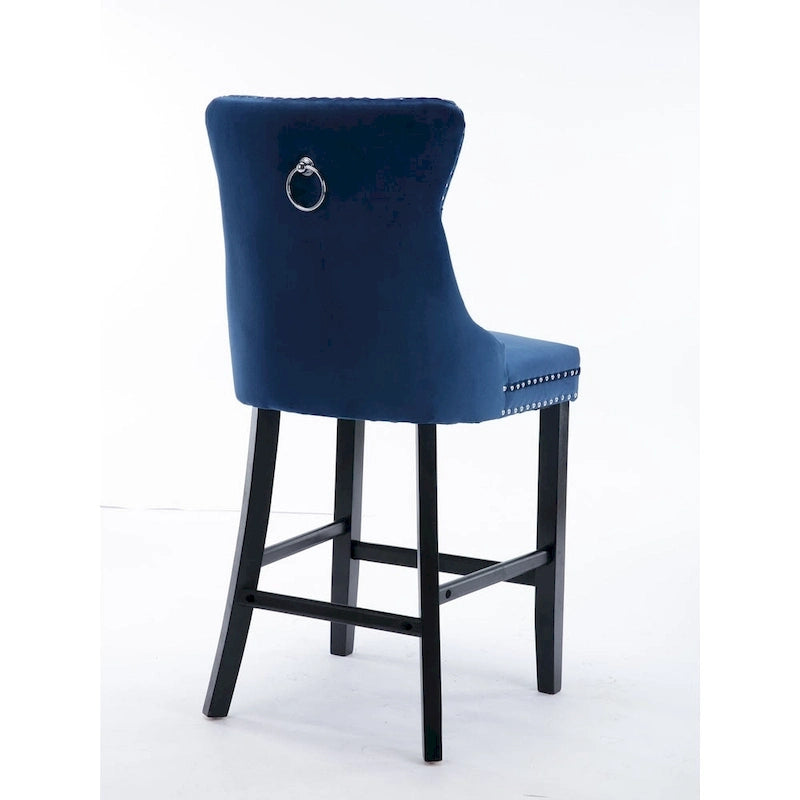 Tabouret de bar moderne en velours