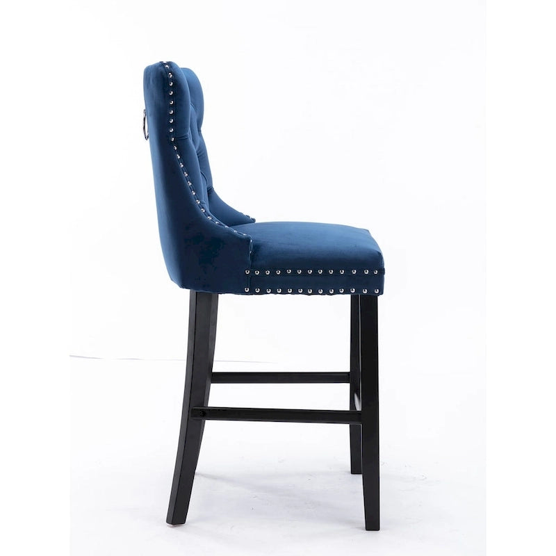 Tabouret de bar moderne en velours