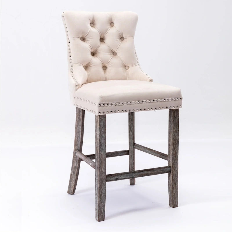 Tabouret de bar moderne en velours