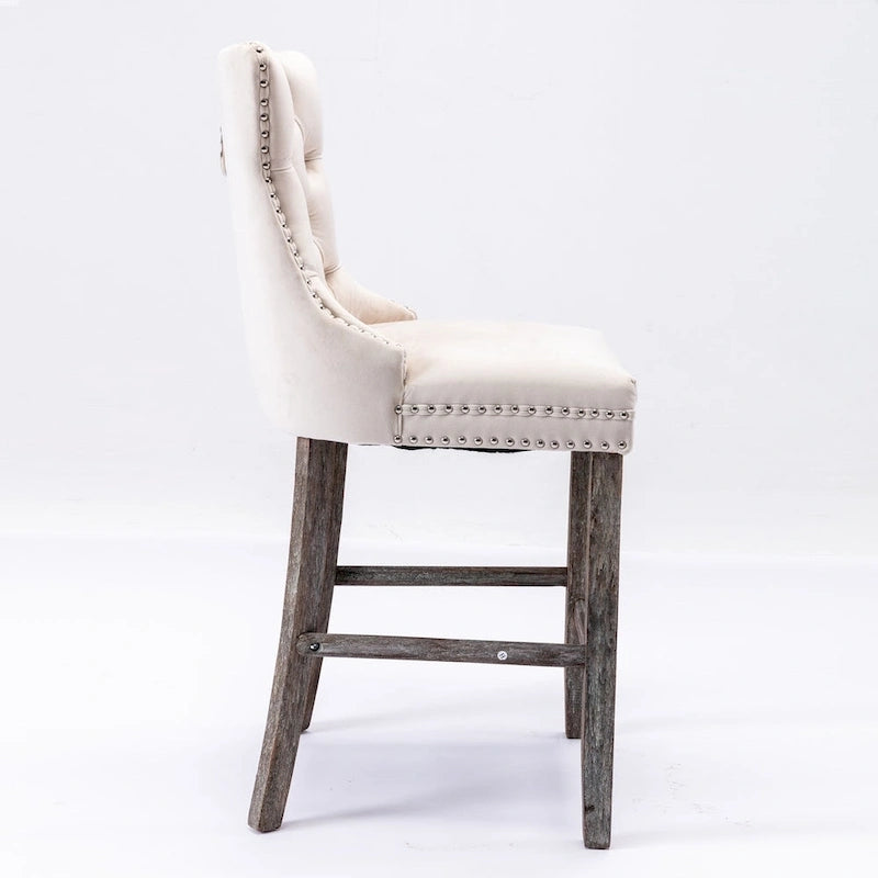 Tabouret de bar moderne en velours