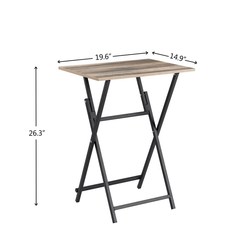 Ensemble de 2 tables de plateau TV pliantes