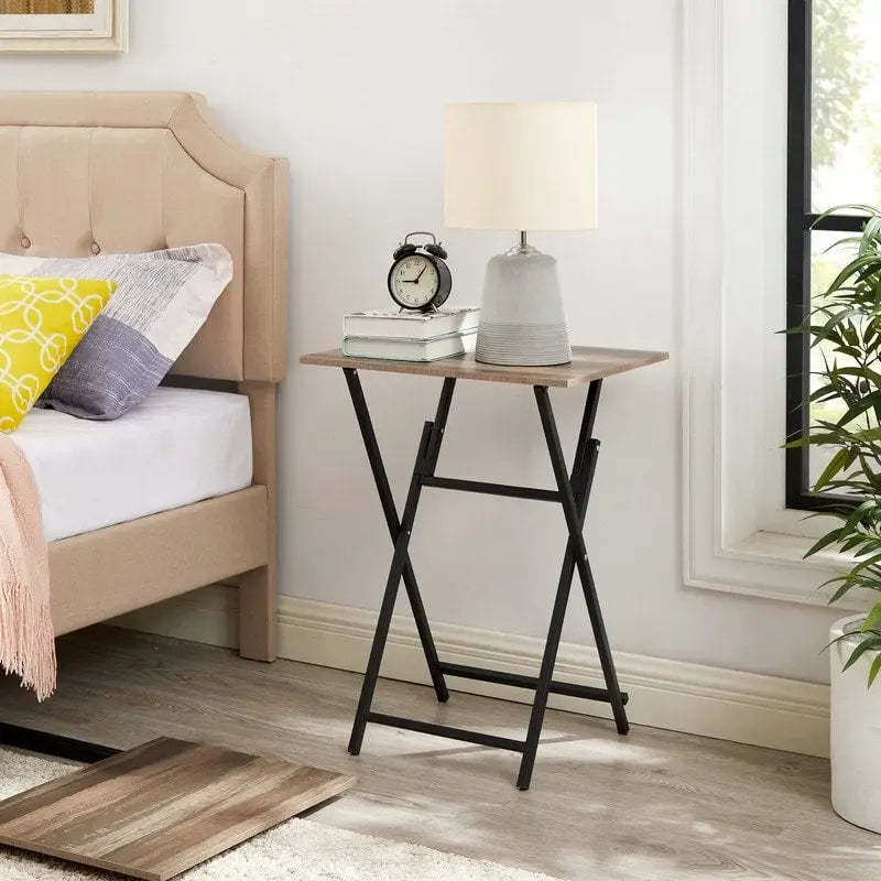 Ensemble de 2 tables de plateau TV pliantes