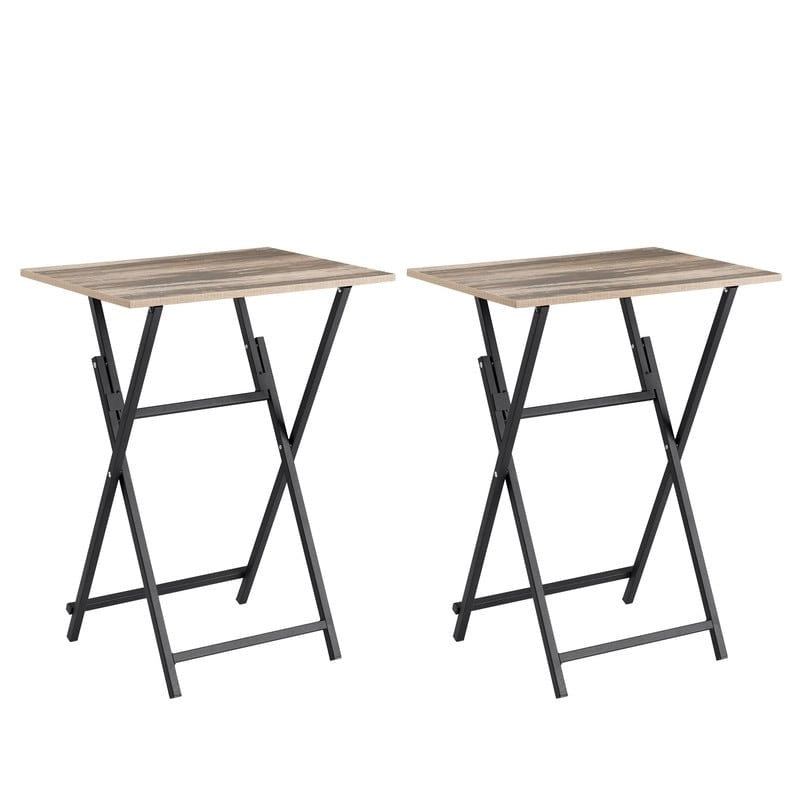 Ensemble de 2 tables de plateau TV pliantes