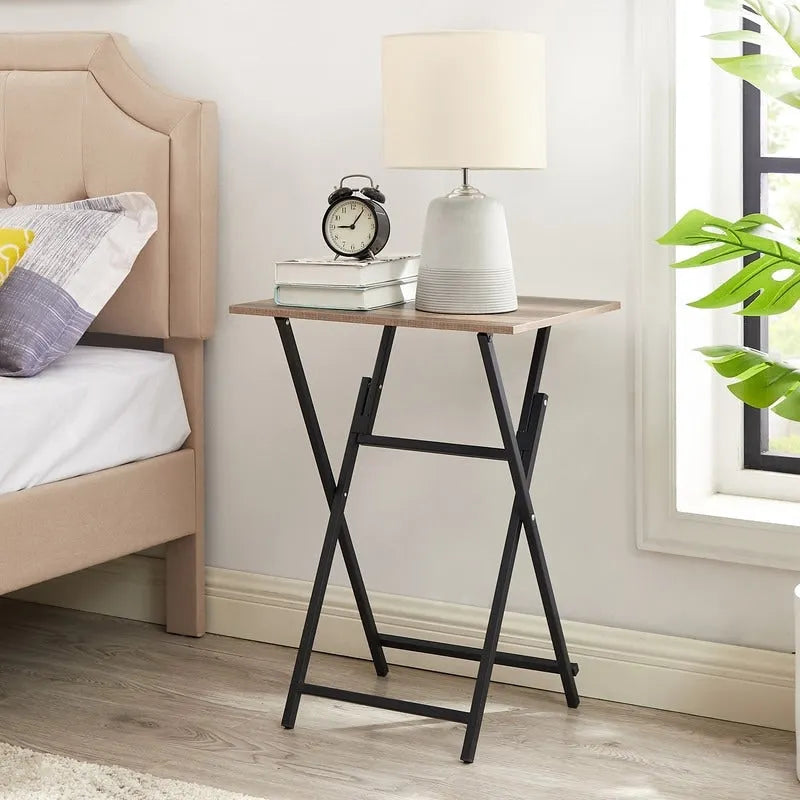 Ensemble de 2 tables de plateau TV pliantes