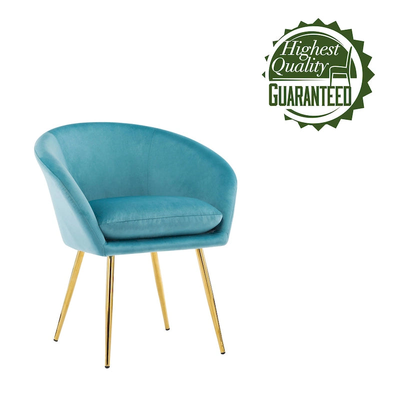 Chaise de salle à manger tapissée de velours