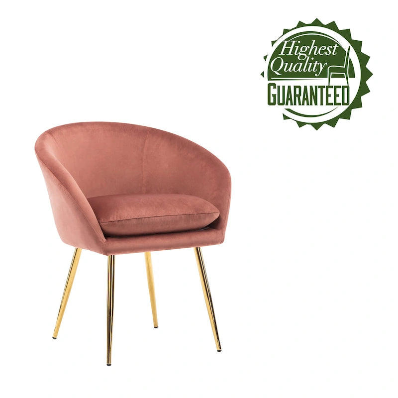 Chaise de salle à manger tapissée de velours