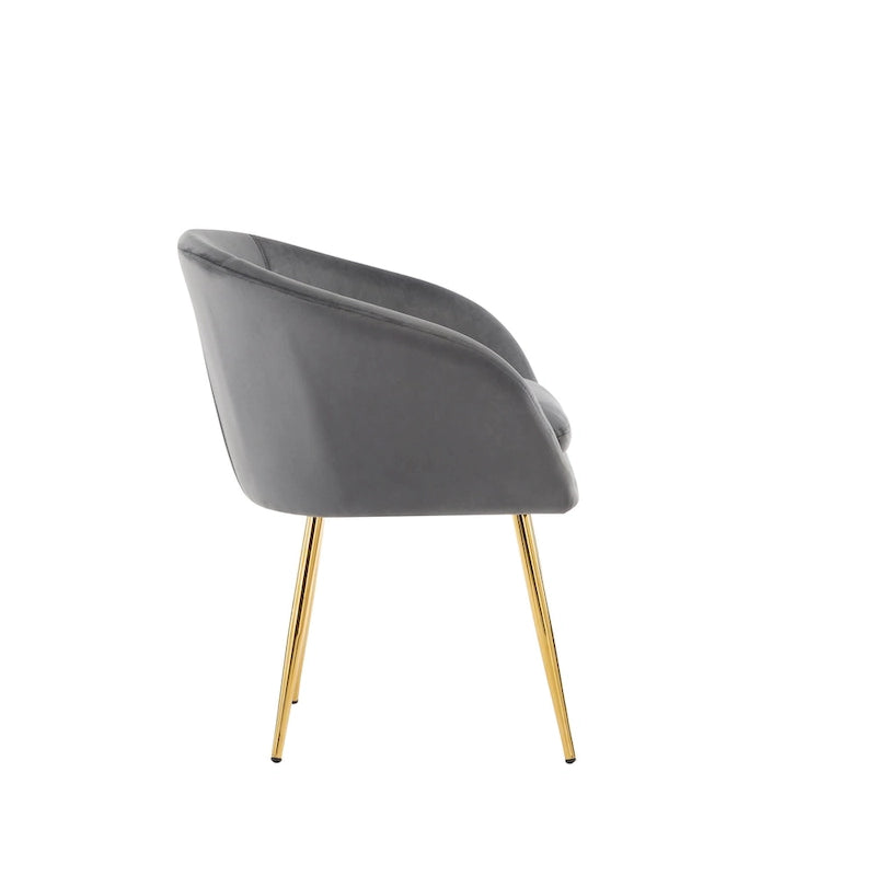 Chaise de salle à manger tapissée de velours