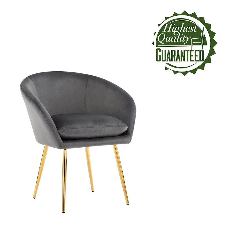 Chaise de salle à manger tapissée de velours