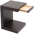 Table d'appoint en bois en forme de C