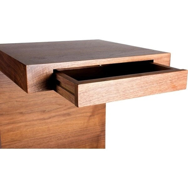 Table d'appoint en bois en forme de C