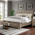 Ensemble 2 pièces en bois gris de style transitionnel Nahkohe