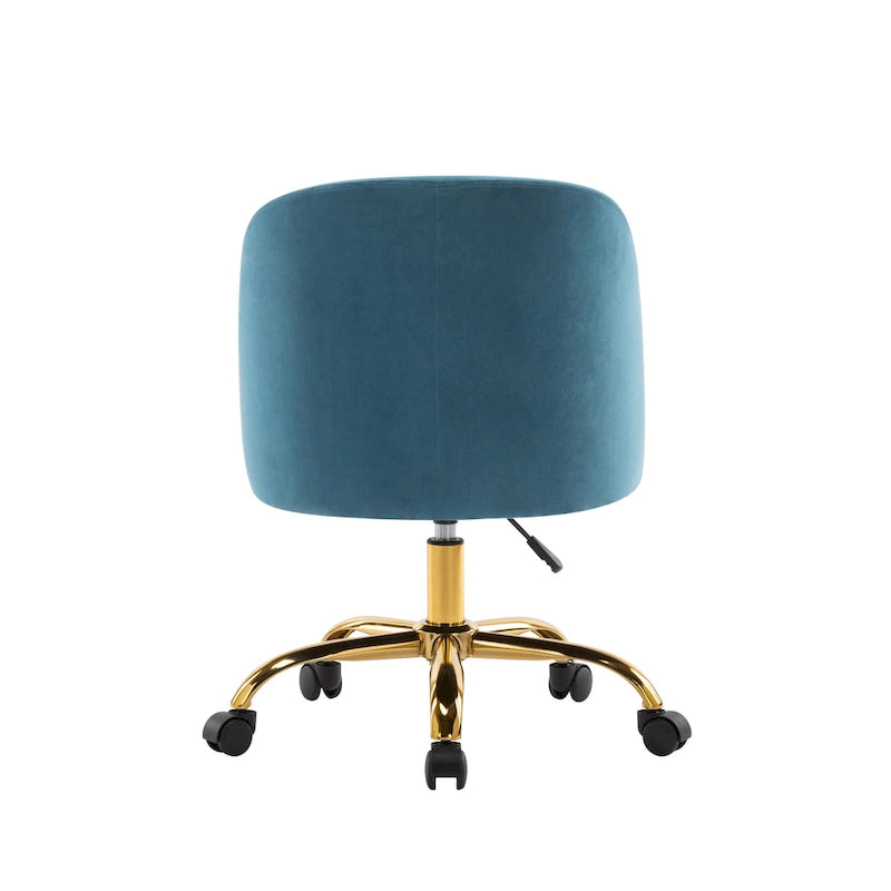 Chaise de bureau sans accoudoirs en velours