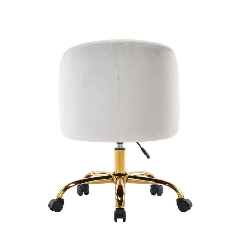 Chaise de bureau sans accoudoirs en velours