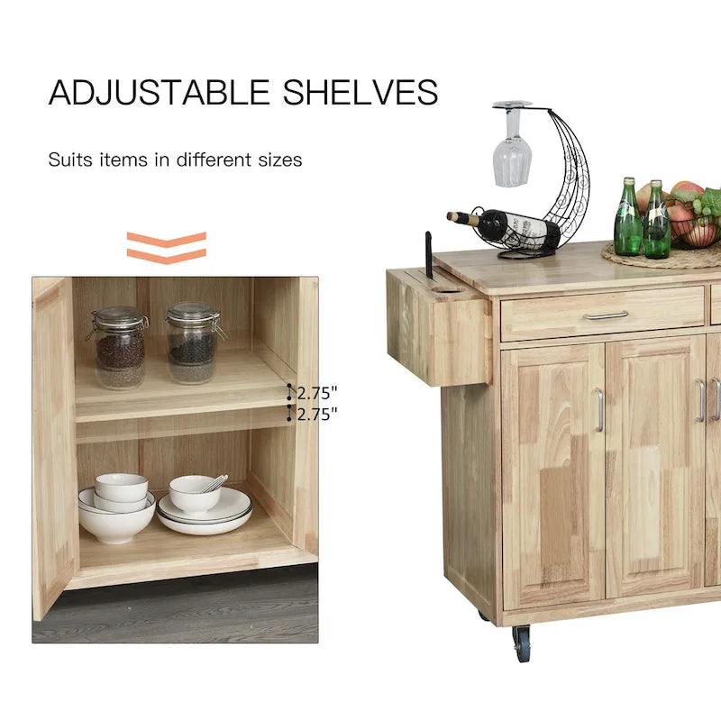 Dessert de cuisine mobile en bois