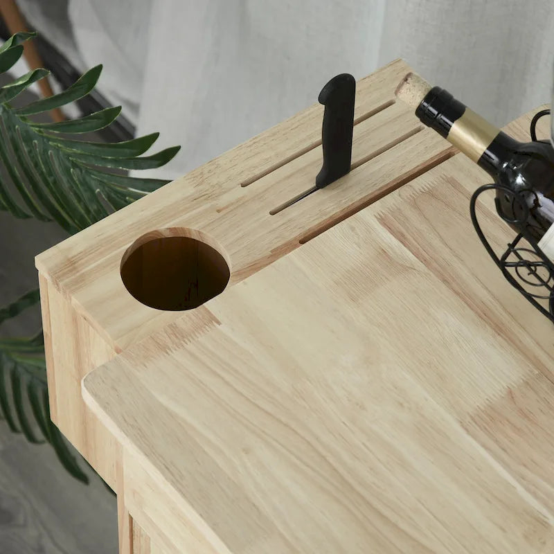 Dessert de cuisine mobile en bois