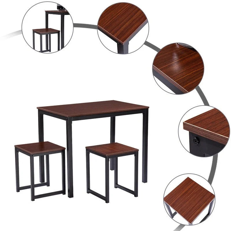 Table et chaises de salle à manger minimalistes en bois