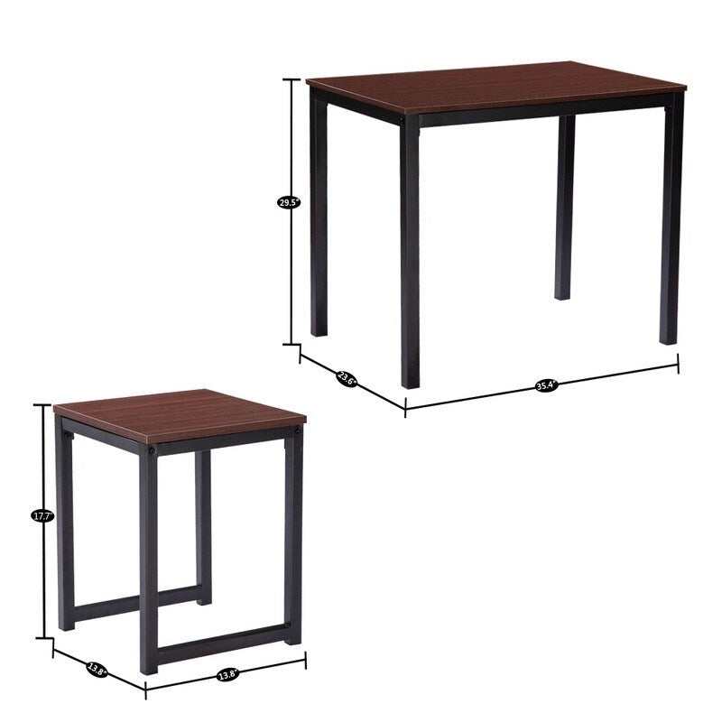 Table et chaises de salle à manger minimalistes en bois