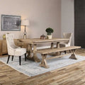 Table de salle à manger de style rustique en bois massif