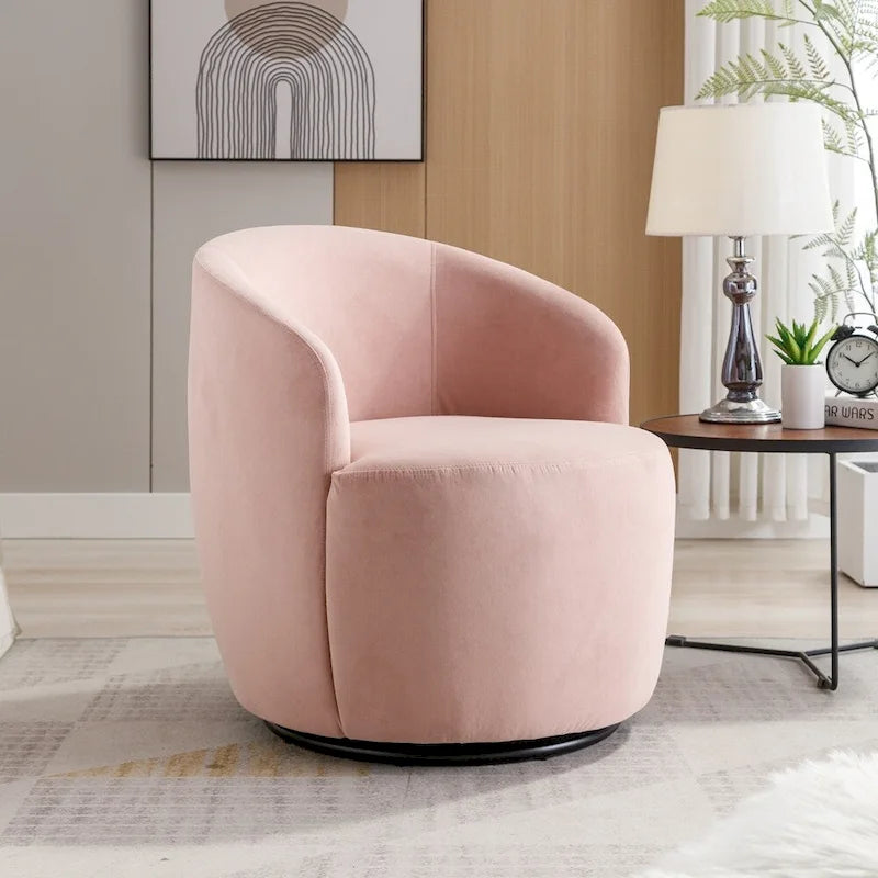 Fauteuil pivotant en velours