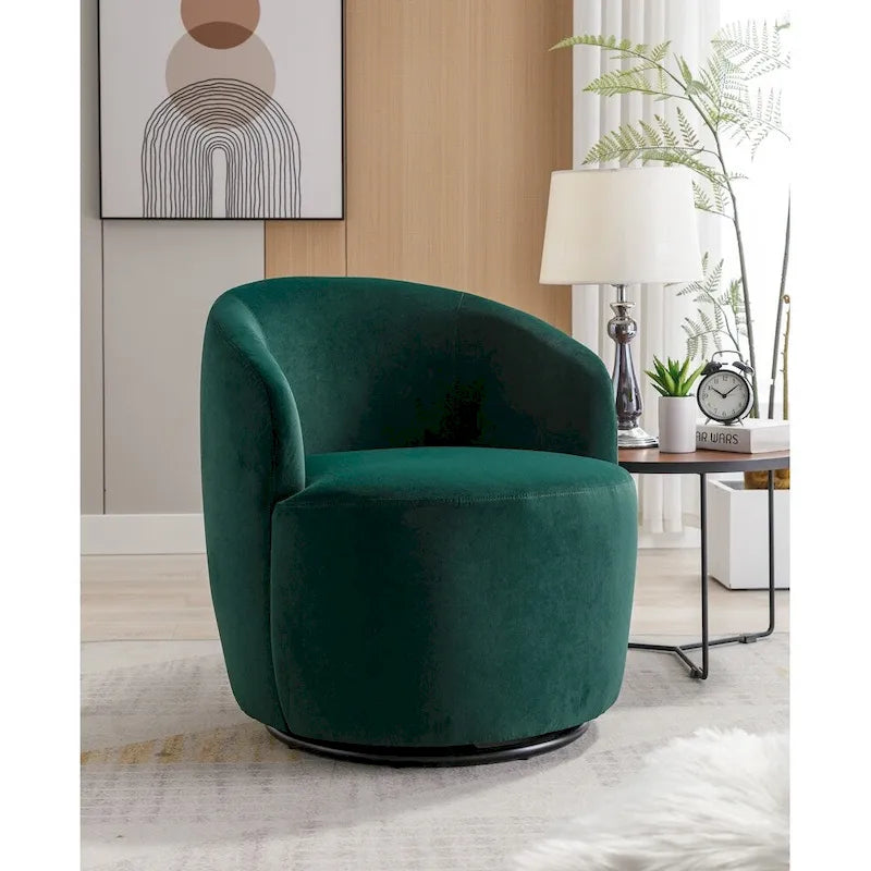 Fauteuil pivotant en velours