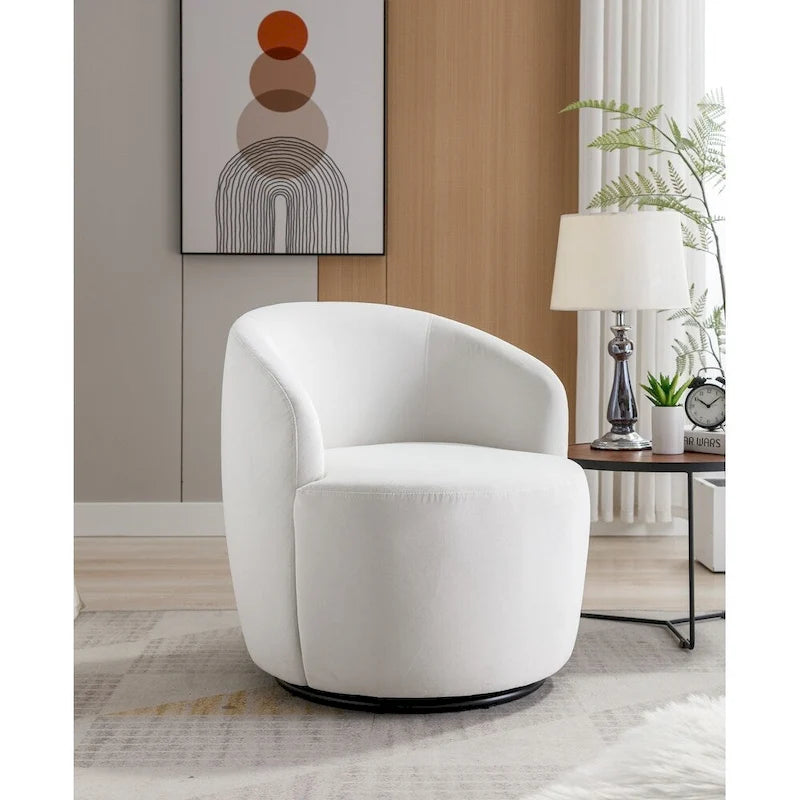 Fauteuil pivotant en velours