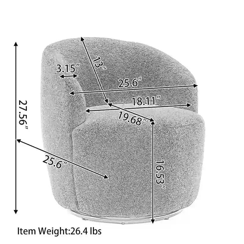 Fauteuil pivotant en velours