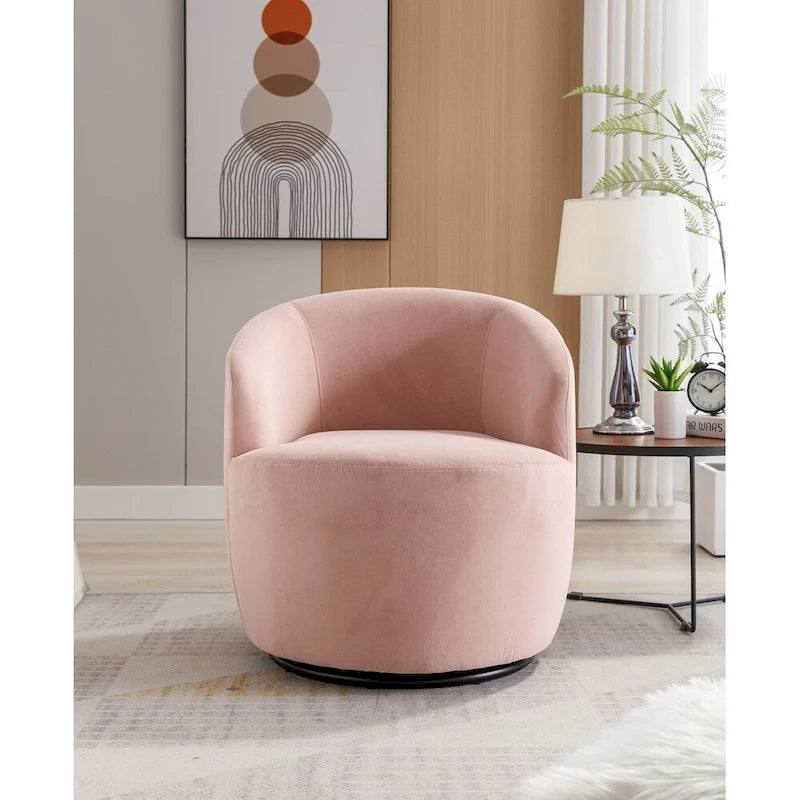 Fauteuil pivotant en velours