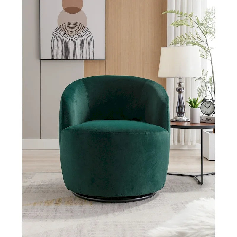 Fauteuil pivotant en velours