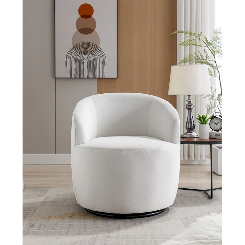 Fauteuil pivotant en velours