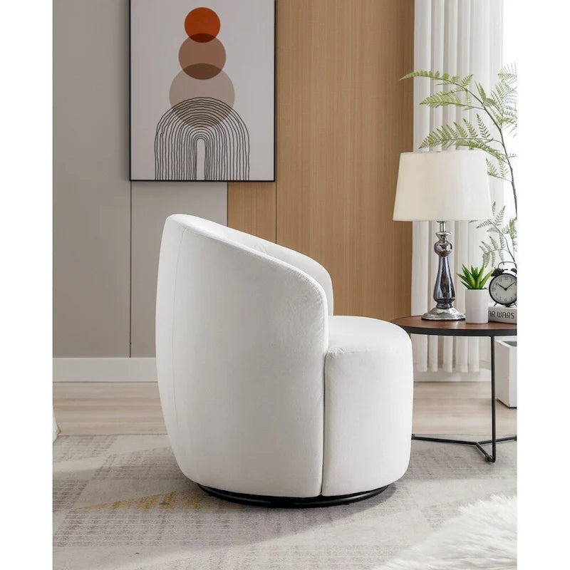 Fauteuil pivotant en velours