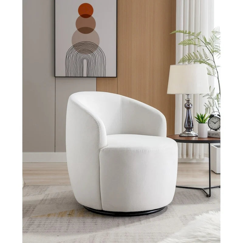 Fauteuil pivotant en velours