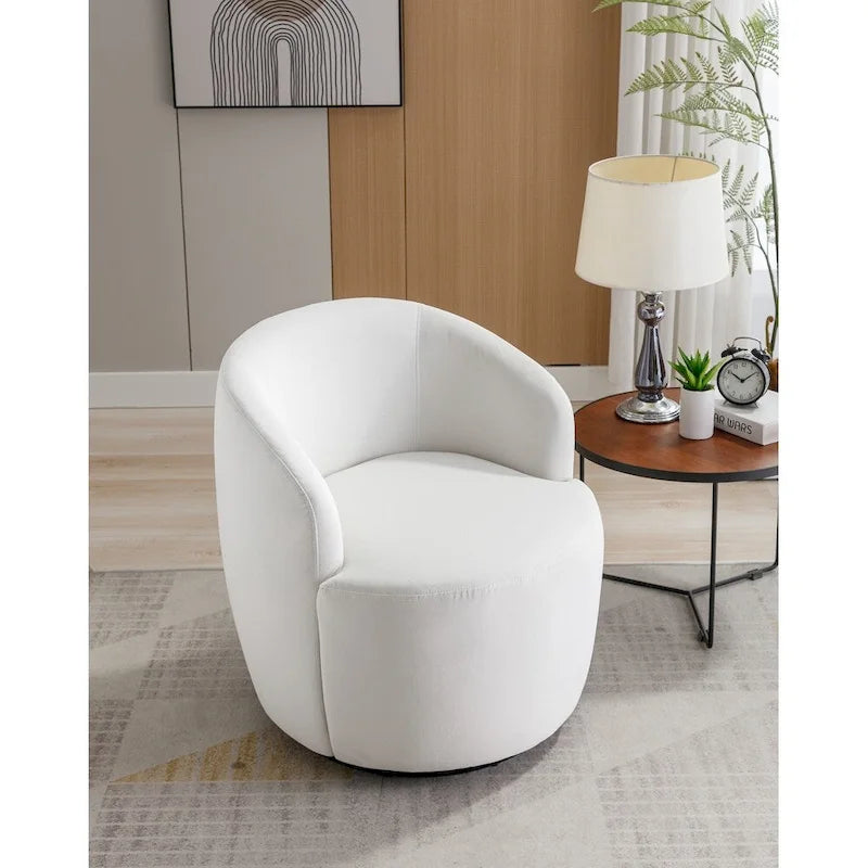 Fauteuil pivotant en velours