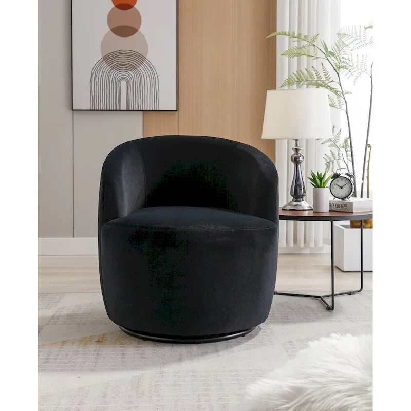 Fauteuil pivotant en velours