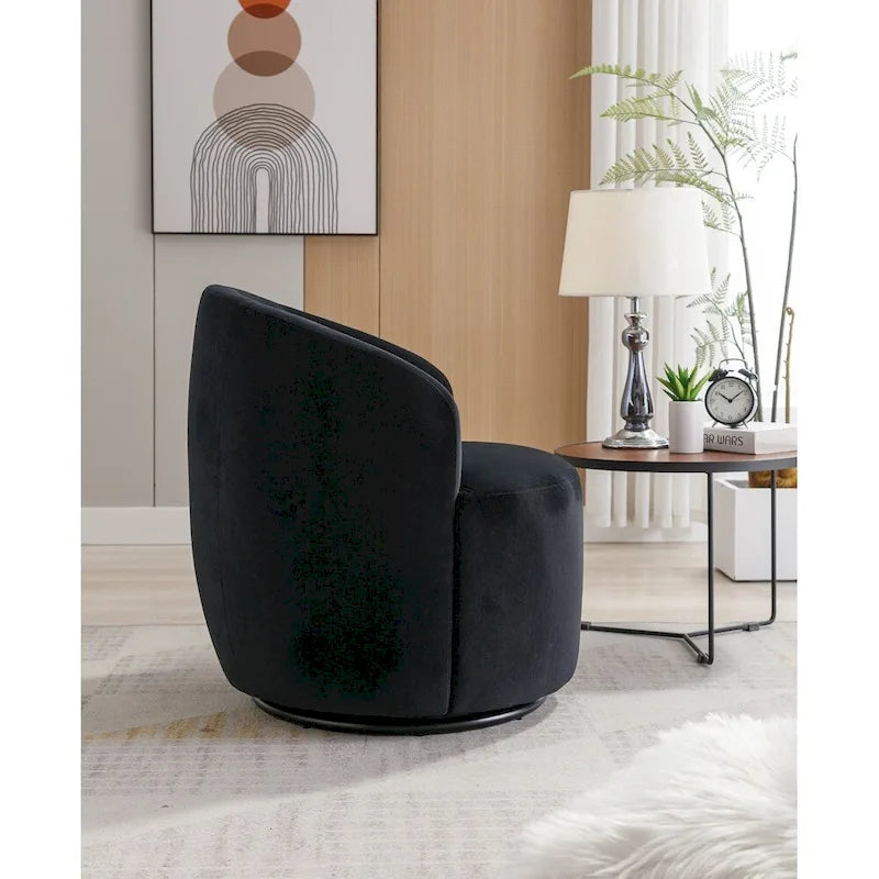 Fauteuil pivotant en velours