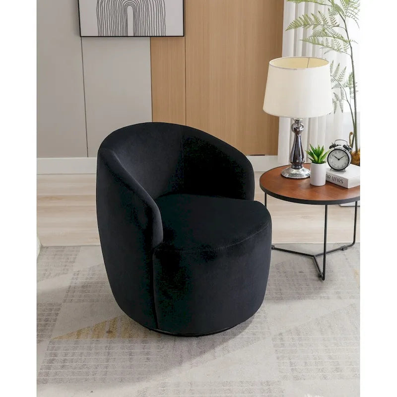 Fauteuil pivotant en velours